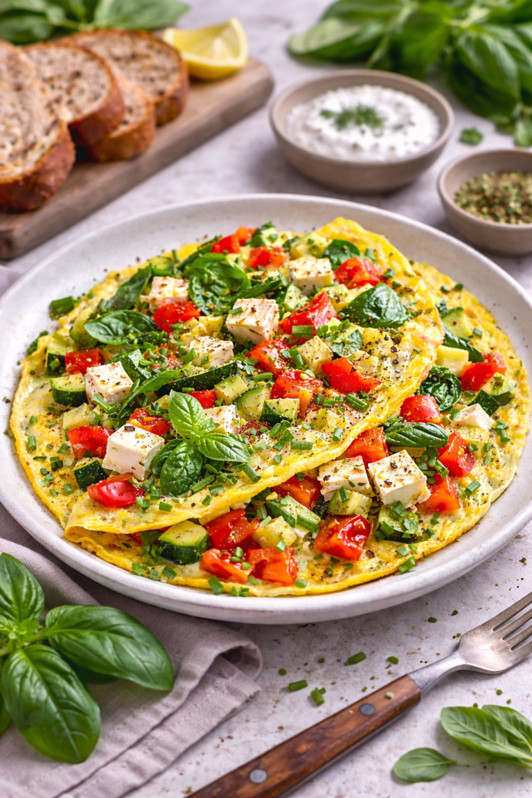 Omlet białkowo-warzywny – szybkie i zdrowe śniadanie