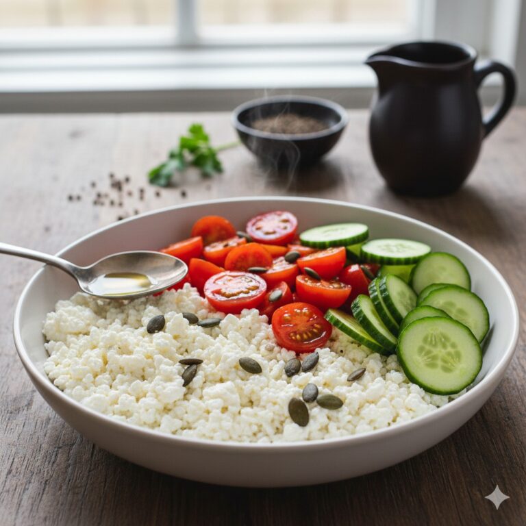 Twarożek z warzywami – lekkie i białkowe śniadanie